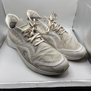 Courser Uno White Cream Mono Leather Shoes Made in Italy Men's Size 15